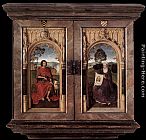 Famous Triptych Paintings - Triptych of Jan Floreins [detail 2, reverse]